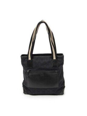 Gucci Small Zip Tote Black GG Canvas